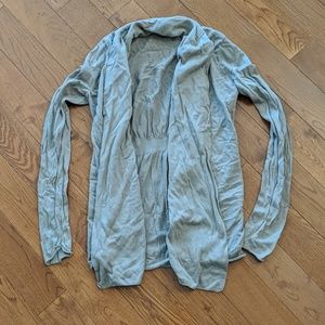 Taupe long Express cardigan, size Small